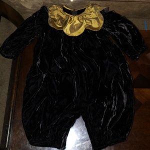 Plum Pudding, Ltd. Black Velvet and Green Outfit